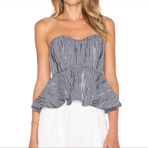 Alexis Peplum Top 🖤🤍